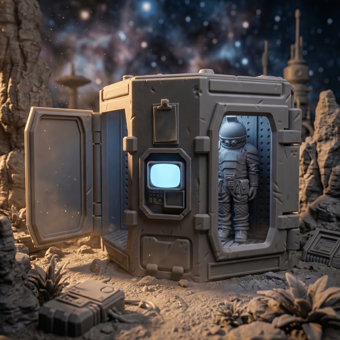 Military Exploration Miniature for Tabletop Games